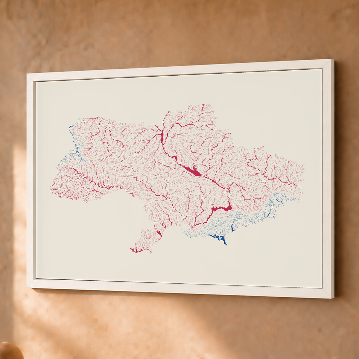 Beautiful Rivers — Ucrânia — Risografia, Fine art emoldurado · 45 × 60 cm, Branco · Sem margem