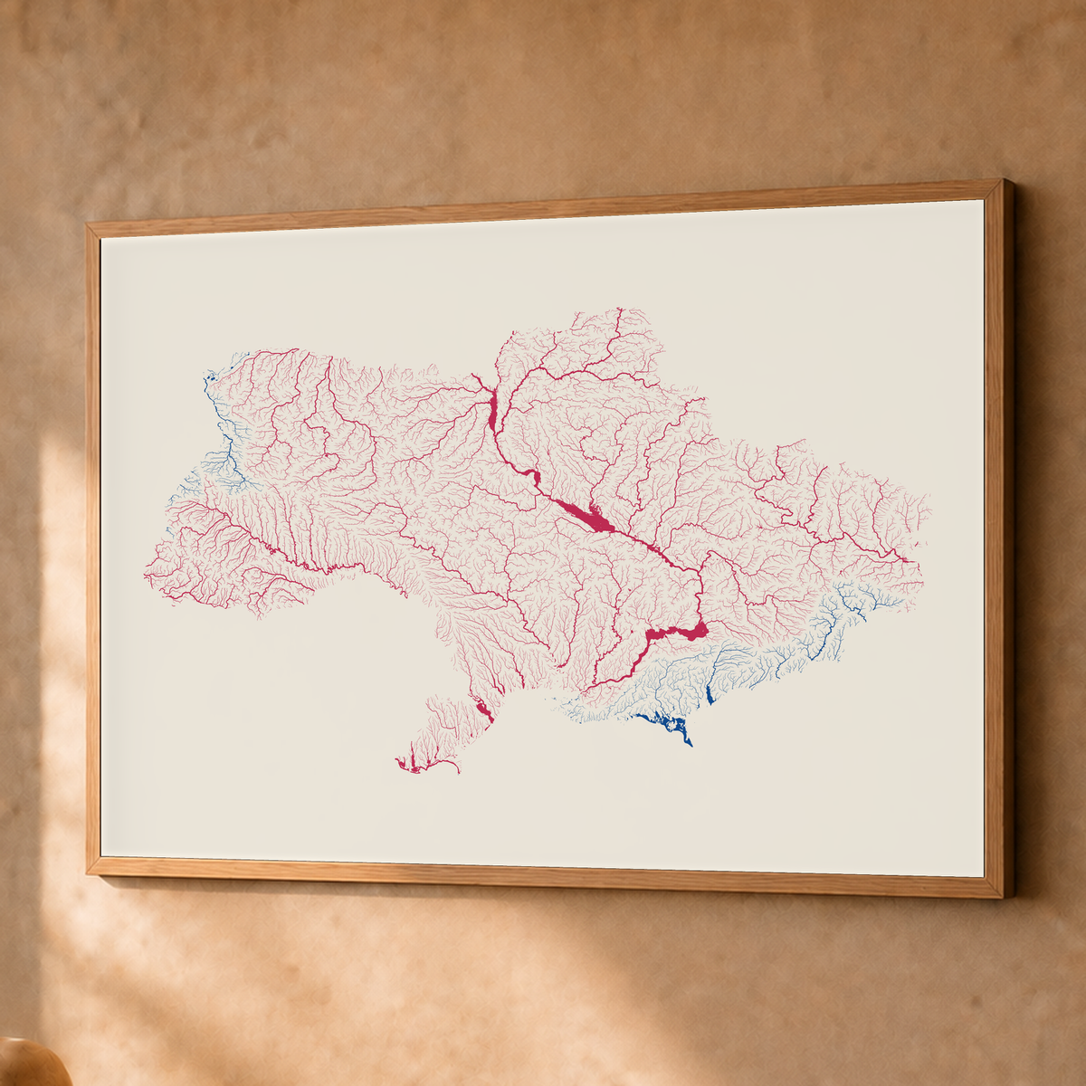 Beautiful Rivers — Ucrânia — Risografia, Fine art emoldurado · 60 × 80 cm, Natural · Sem margem
