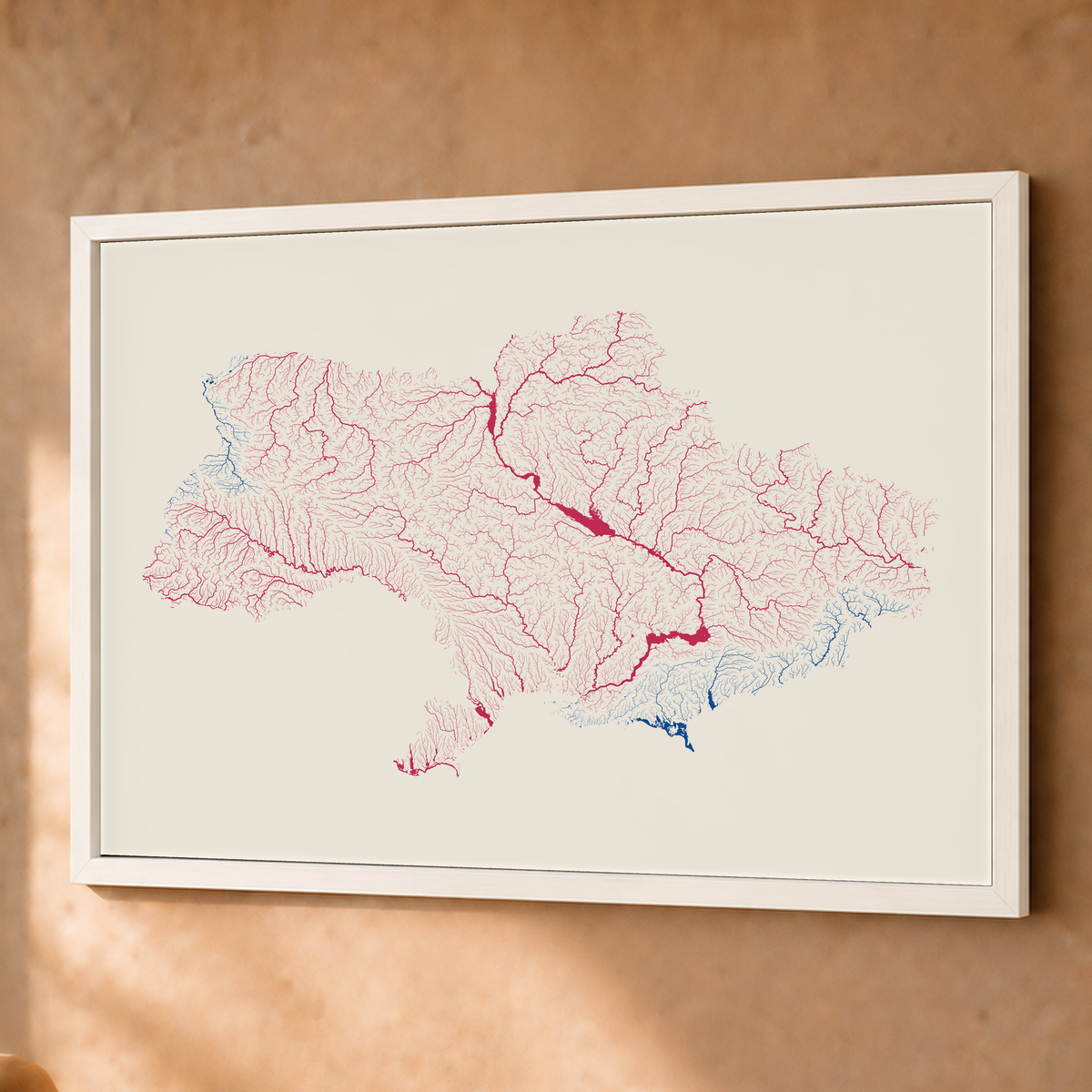Beautiful Rivers — Ucrânia — Risografia, Fine art emoldurado · 60 × 80 cm, Branco · Sem margem