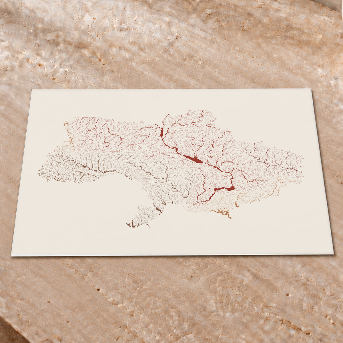Beautiful Rivers — Ucrânia — Terracota e areia, Impressão fine art · 45 × 60 cm, Sem margem