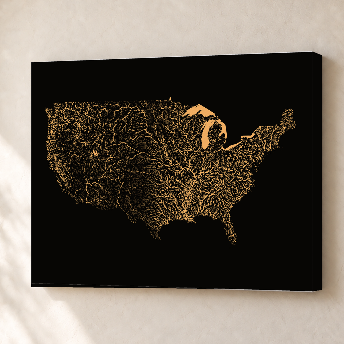 Beautiful Rivers — Estados Unidos — Cobre, Canvas · 45 × 60 cm, Sem margem