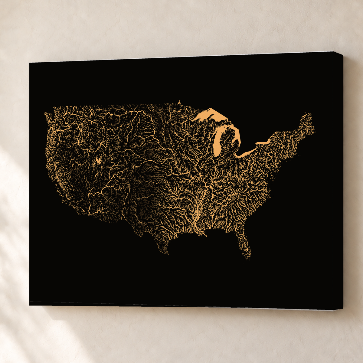 Beautiful Rivers — Estados Unidos — Cobre, Canvas · 60 × 80 cm, Sem margem