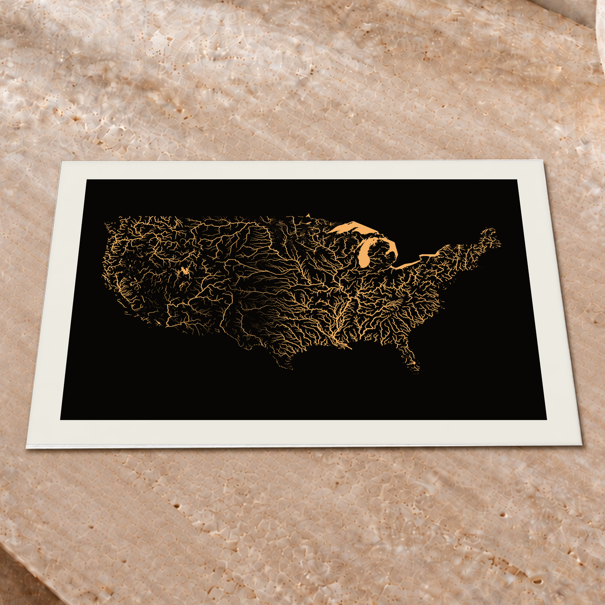 Beautiful Rivers — Estados Unidos — Cobre, Impressão fine art · 30 × 40 cm, Margem branca