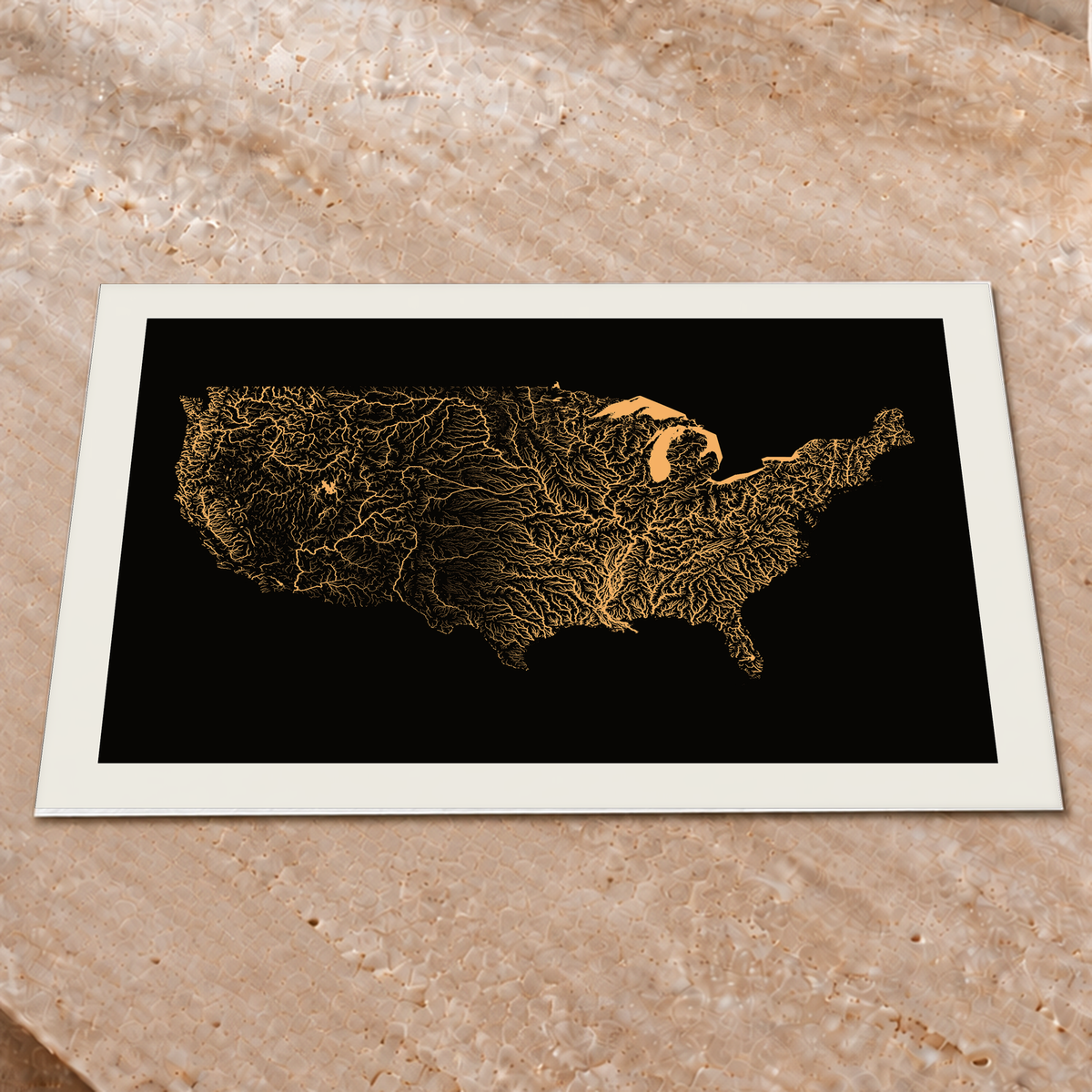 Beautiful Rivers — Estados Unidos — Cobre, Impressão fine art · 45 × 60 cm, Margem branca