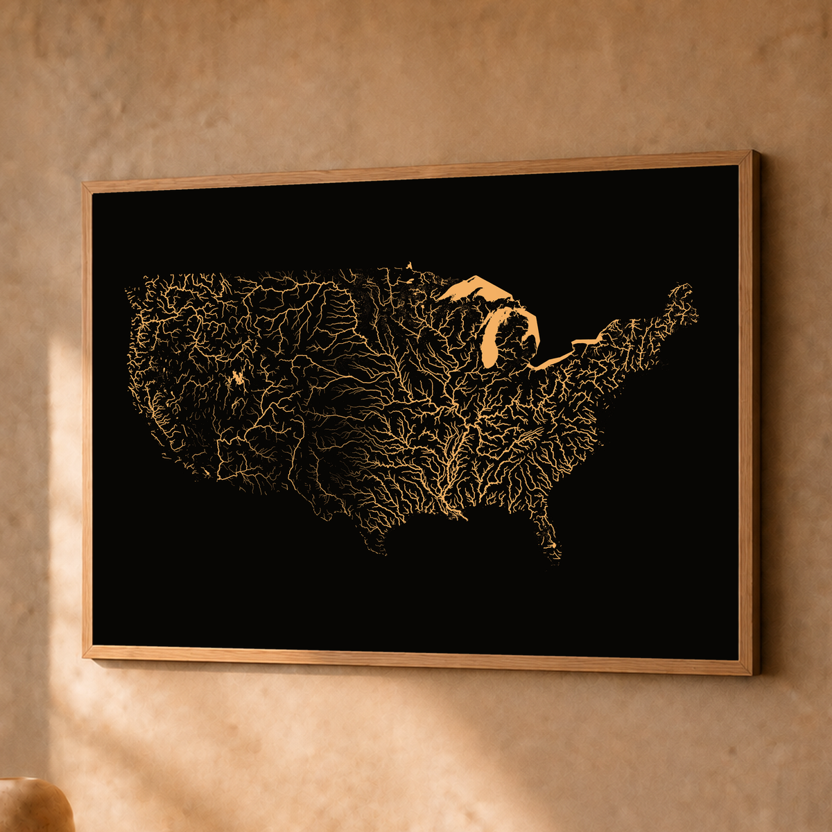 Beautiful Rivers — Estados Unidos — Cobre, Fine art emoldurado · 30 × 40 cm, Natural · Sem margem