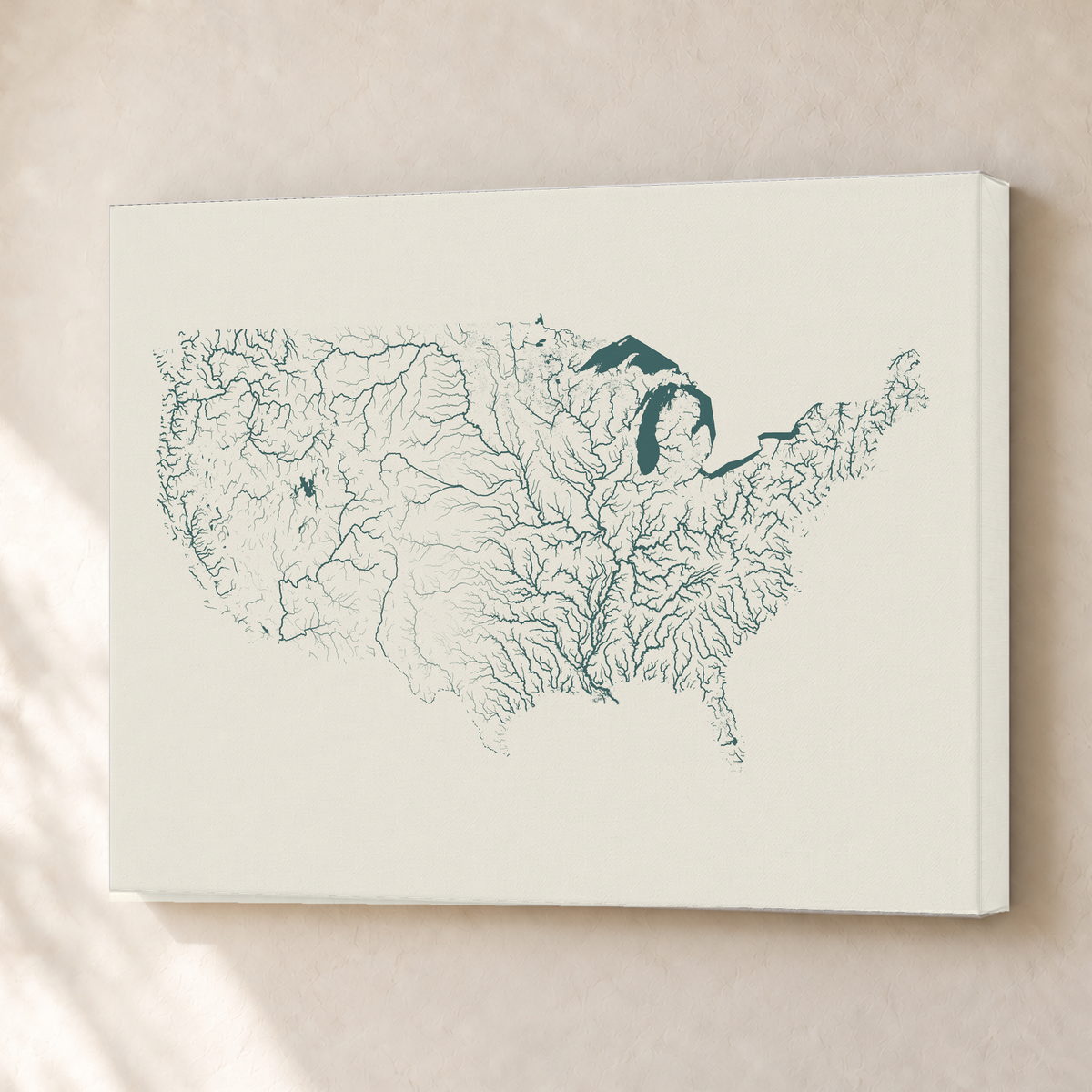 Beautiful Rivers — Estados Unidos — Natural e luminosa, Canvas · 30 × 40 cm, Sem margem