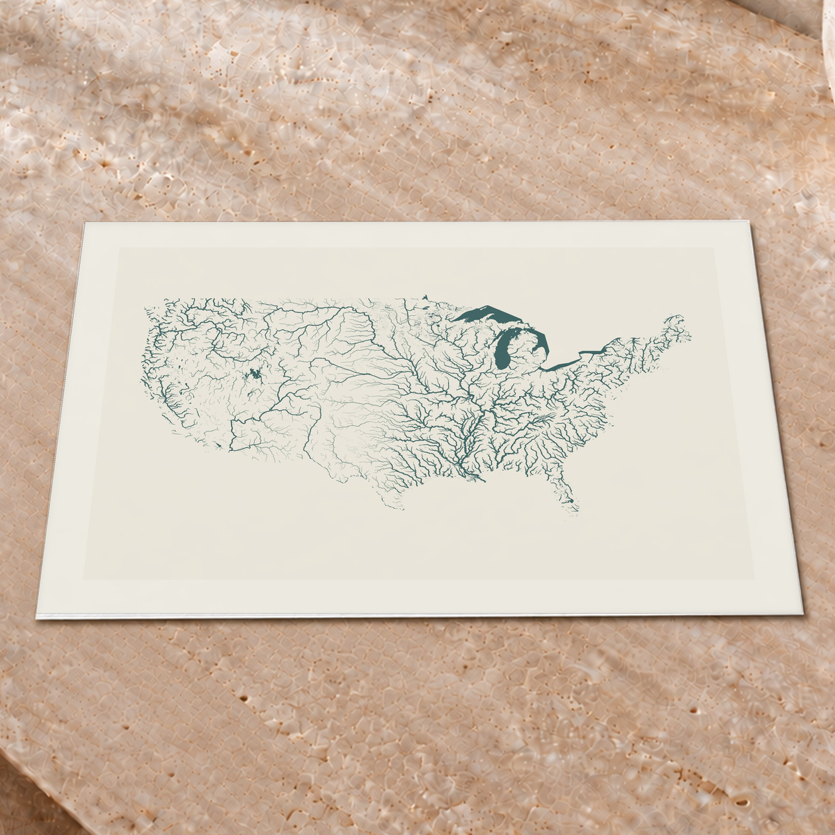 Beautiful Rivers — Estados Unidos — Natural e luminosa, Impressão fine art · 30 × 40 cm, Margem branca