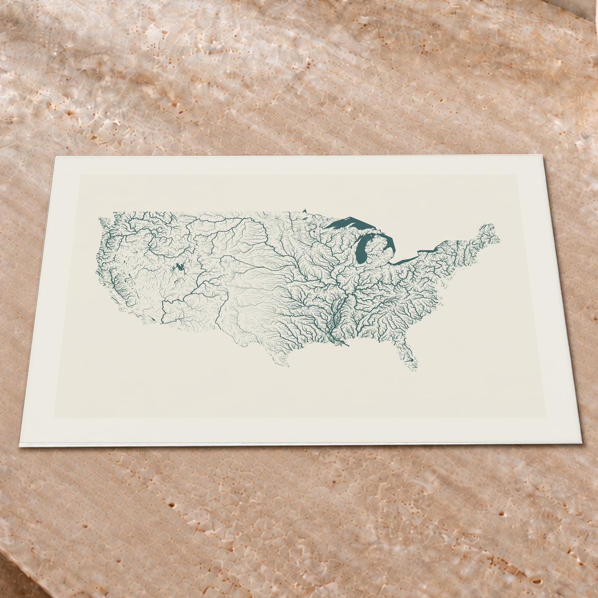 Beautiful Rivers — Estados Unidos — Natural e luminosa, Impressão fine art · 45 × 60 cm, Margem branca