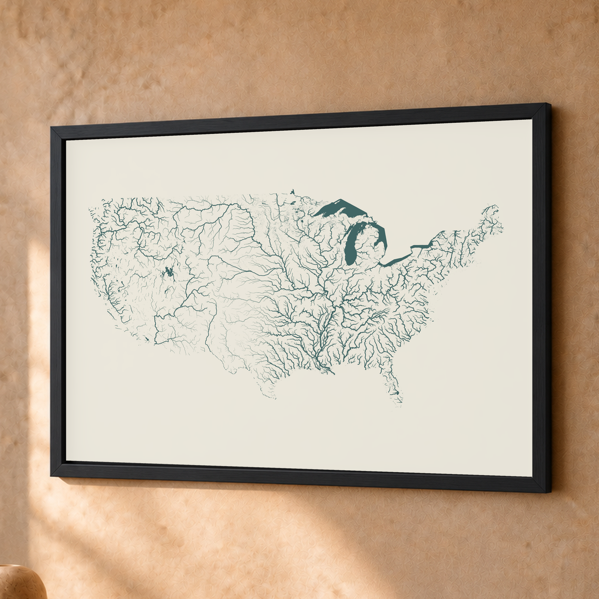 Beautiful Rivers — Estados Unidos — Natural e luminosa, Fine art emoldurado · 30 × 40 cm, Preto · Sem margem
