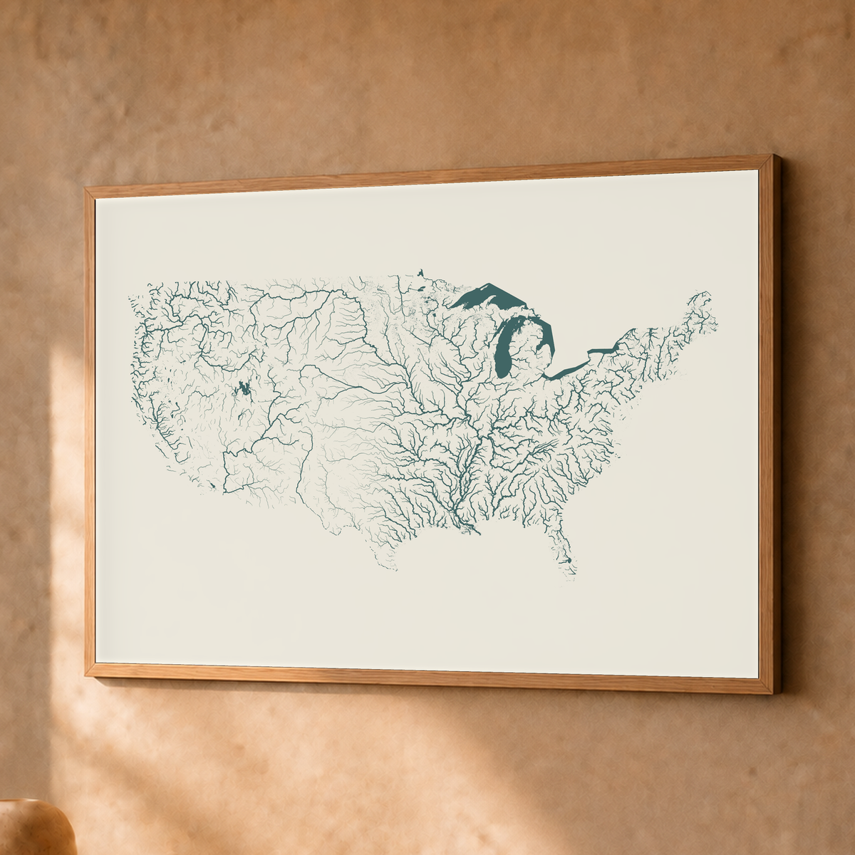 Beautiful Rivers — Estados Unidos — Natural e luminosa, Fine art emoldurado · 30 × 40 cm, Natural · Sem margem