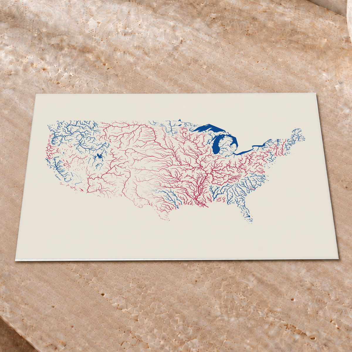 Beautiful Rivers — Estados Unidos — Risografia, Impressão fine art · 30 × 40 cm, Sem margem