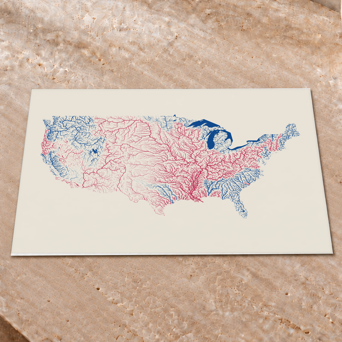 Beautiful Rivers — Estados Unidos — Risografia, Impressão fine art · 45 × 60 cm, Sem margem