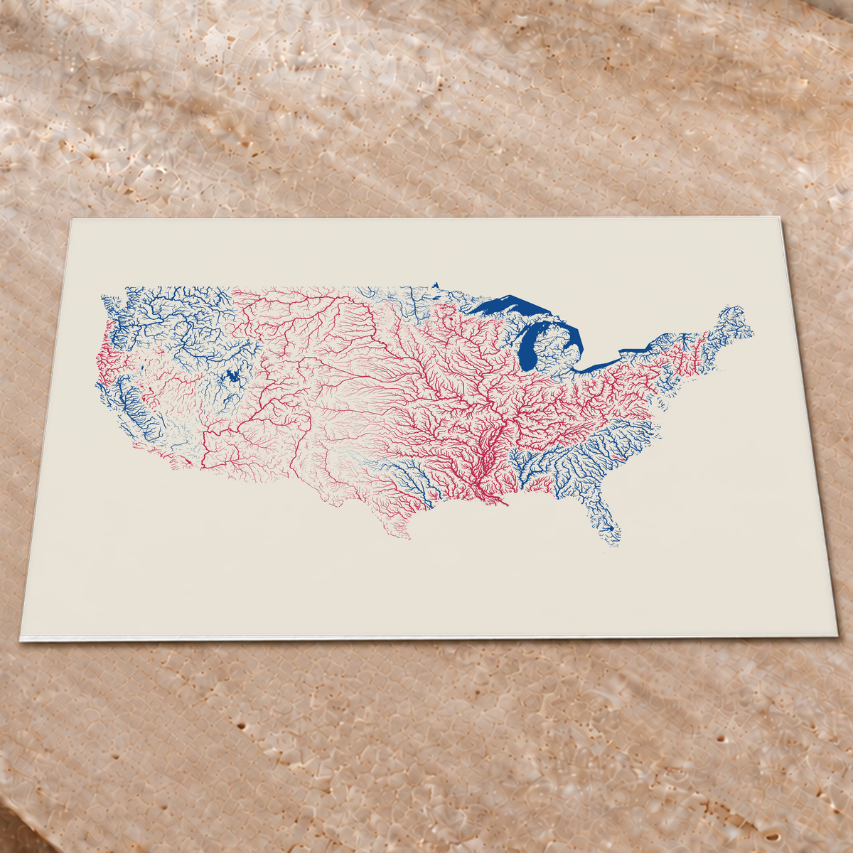 Beautiful Rivers — Estados Unidos — Risografia, Impressão fine art · 60 × 80 cm, Sem margem