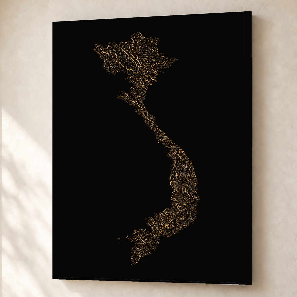 Quadro dos rios do Vietname — Cobre, Sem margem — Canvas — 3x4