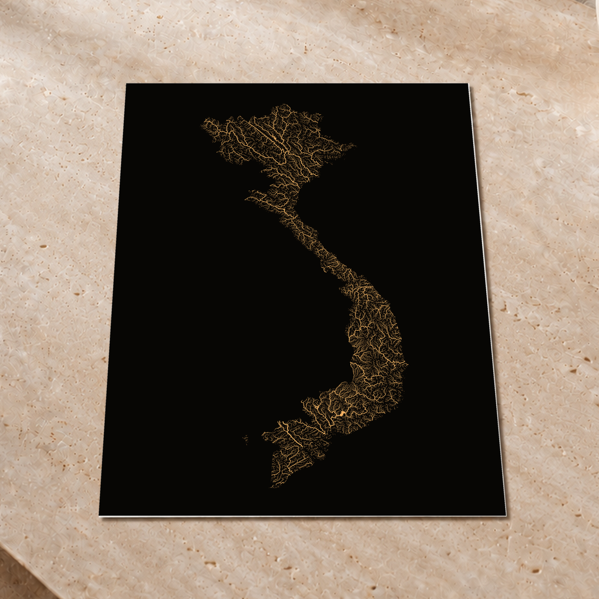 Quadro dos rios do Vietname — Cobre, Sem margem — Fine art print — 3x4