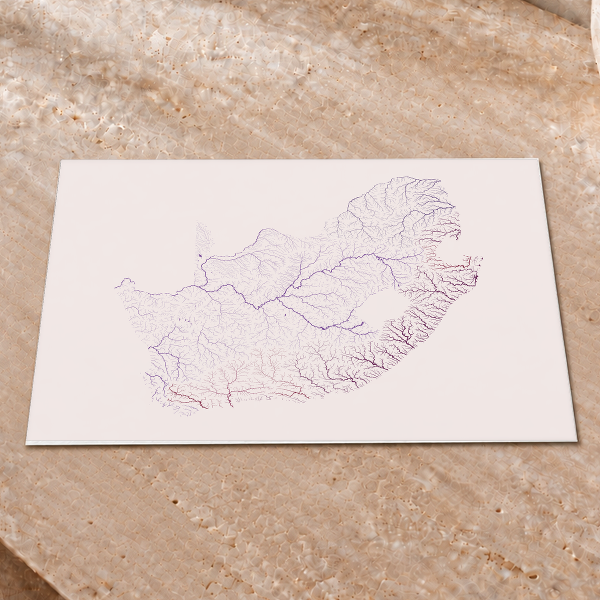 Beautiful Rivers — África do Sul — Ameixa e rosé, Impressão fine art · 30 × 40 cm, Sem margem