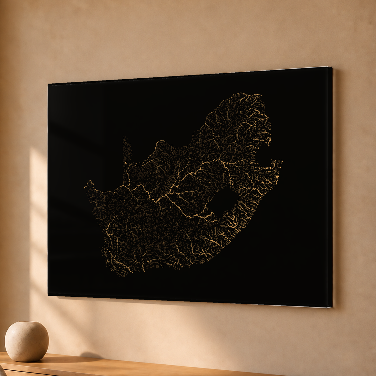 Beautiful Rivers — África do Sul — Cobre, Acrílico · 30 × 40 cm, Sem margem