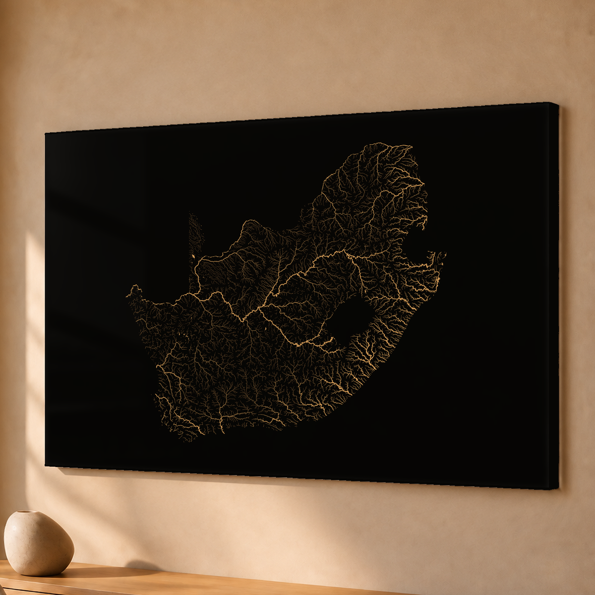 Beautiful Rivers — África do Sul — Cobre, Acrílico · 40 × 60 cm, Sem margem