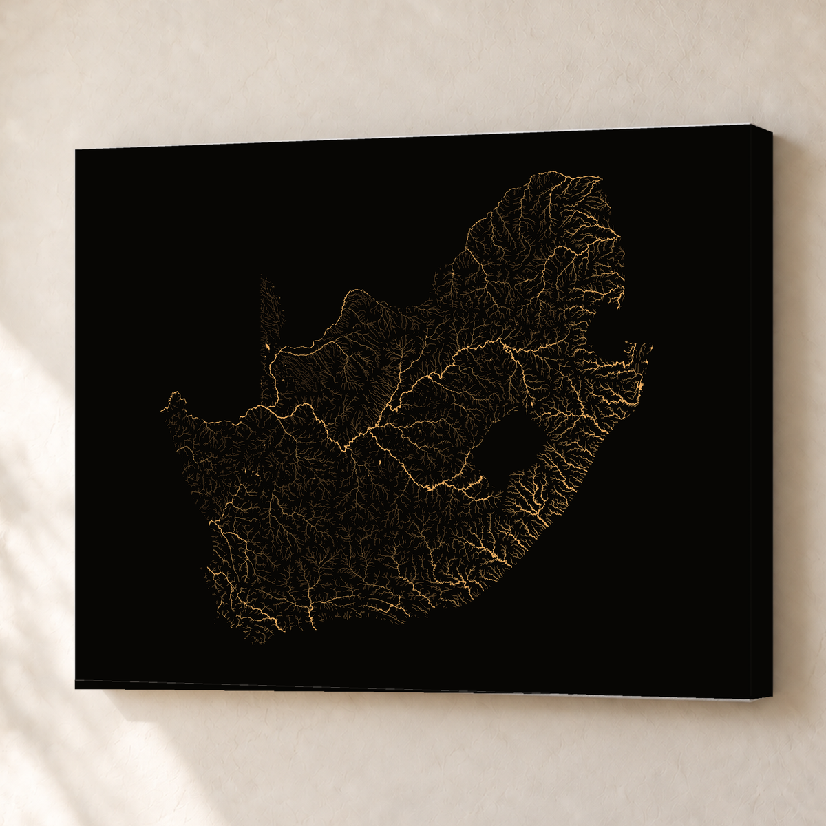 Beautiful Rivers — África do Sul — Cobre, Canvas · 45 × 60 cm, Sem margem