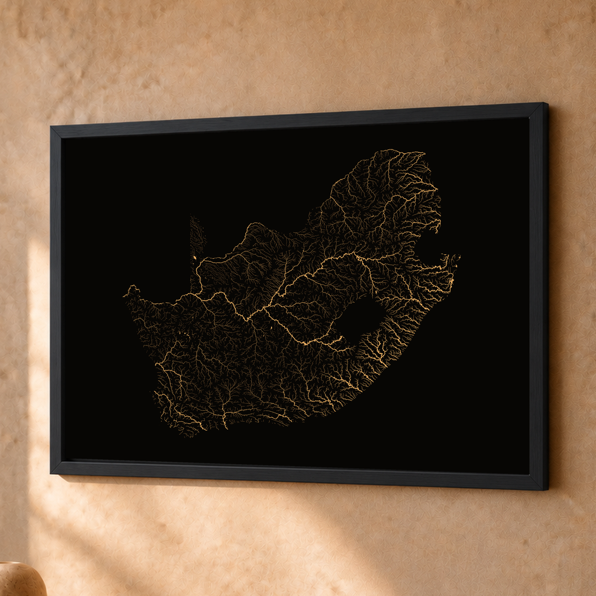 Beautiful Rivers — África do Sul — Cobre, Fine art emoldurado · 30 × 40 cm, Preto · Sem margem