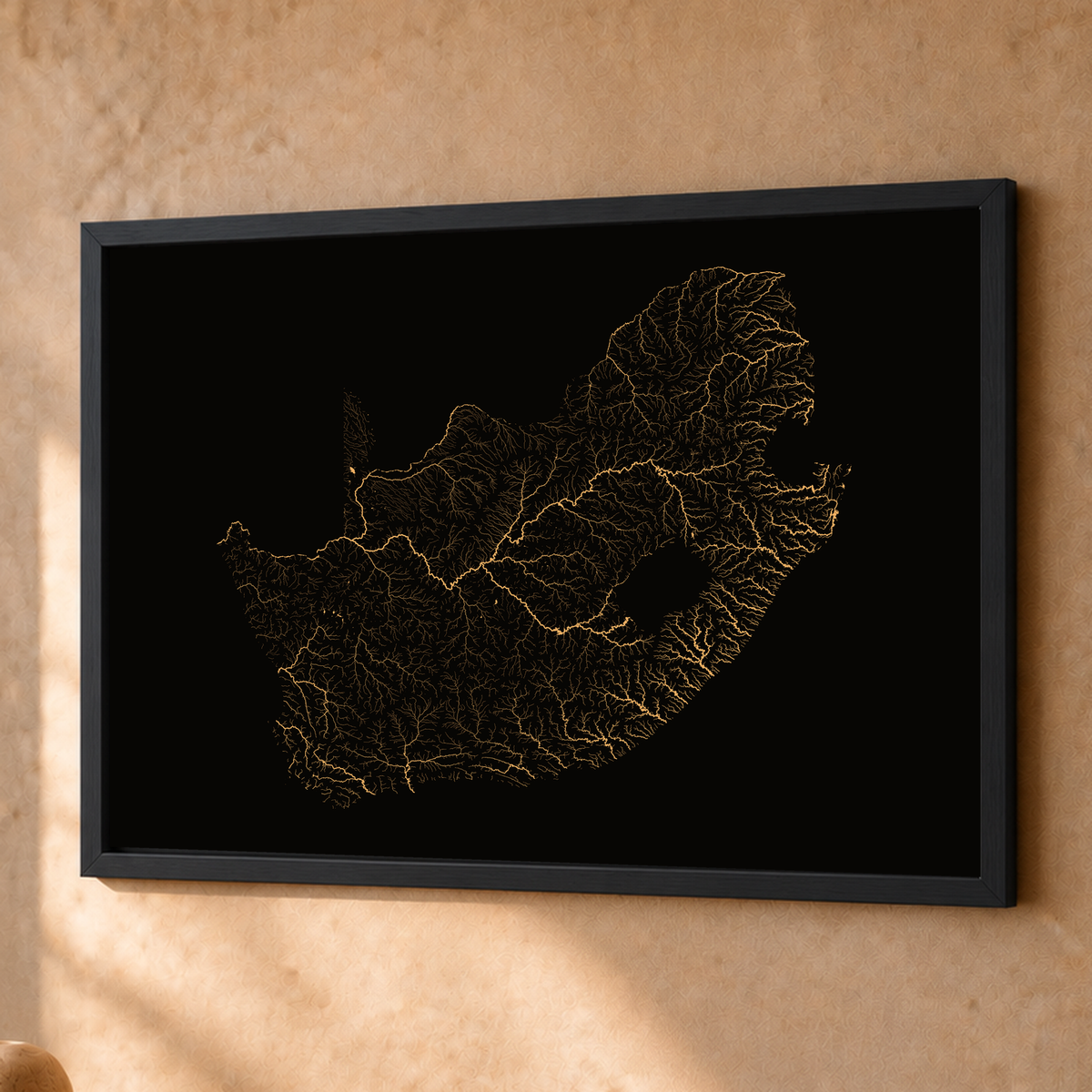 Beautiful Rivers — África do Sul — Cobre, Fine art emoldurado · 45 × 60 cm, Preto · Sem margem