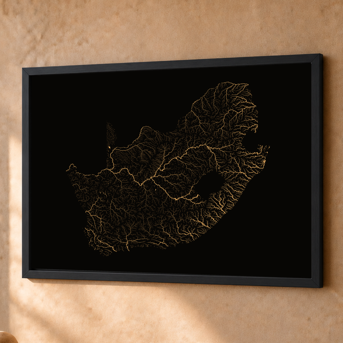 Beautiful Rivers — África do Sul — Cobre, Fine art emoldurado · 60 × 80 cm, Preto · Sem margem