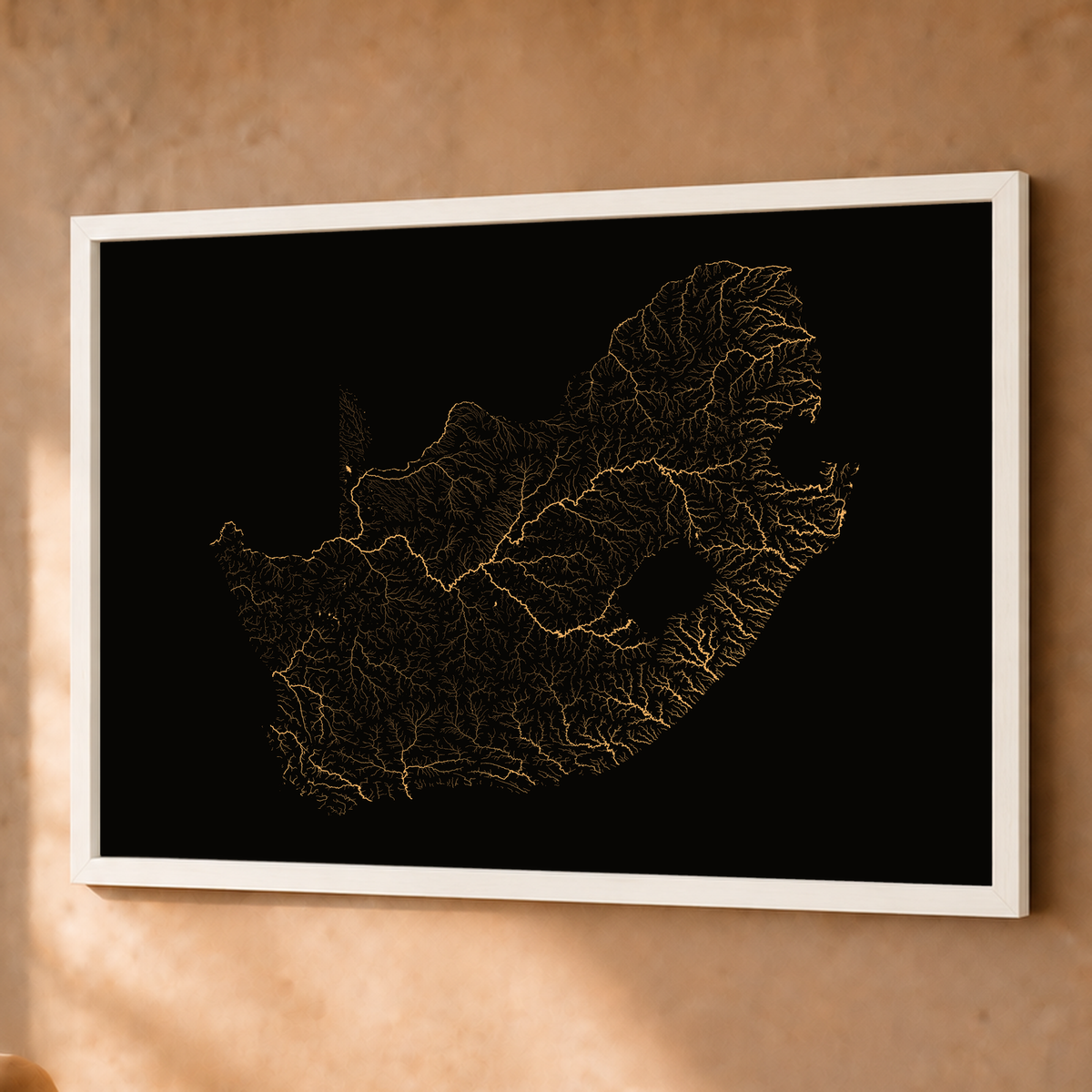 Beautiful Rivers — África do Sul — Cobre, Fine art emoldurado · 60 × 80 cm, Branco · Sem margem