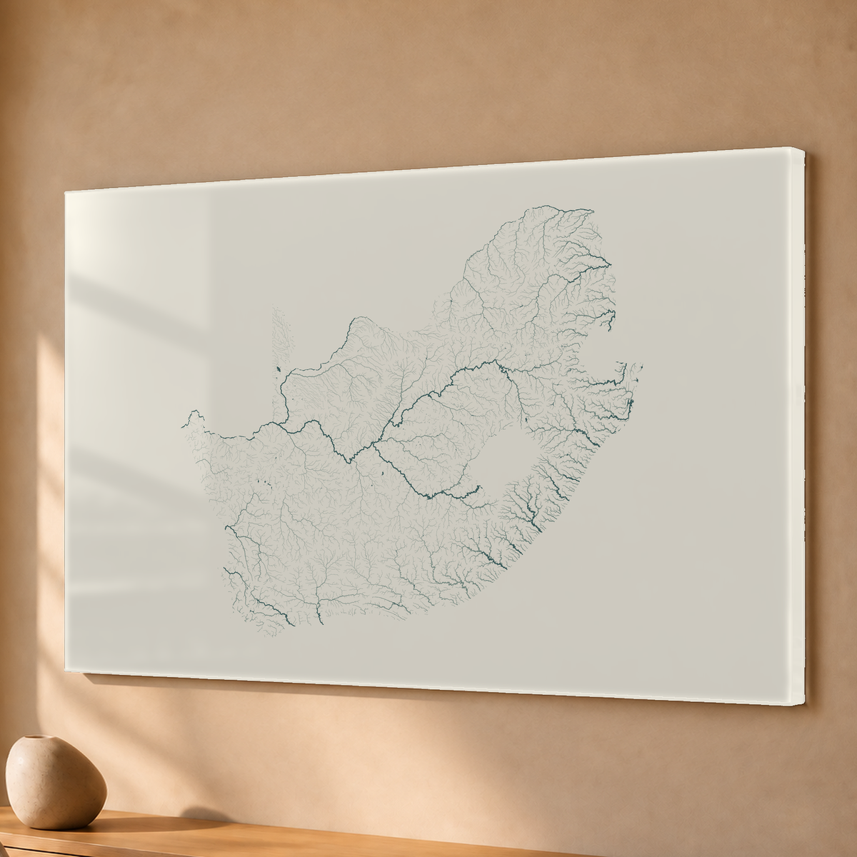 Beautiful Rivers — África do Sul — Natural e luminosa, Acrílico · 40 × 60 cm, Sem margem