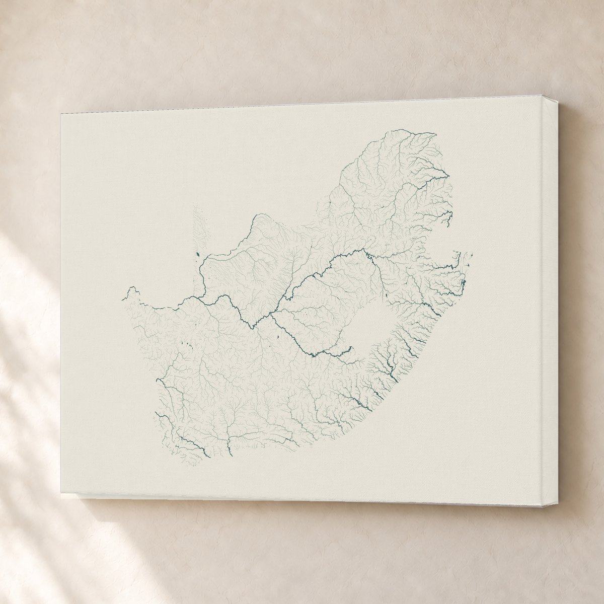 Beautiful Rivers — África do Sul — Natural e luminosa, Canvas · 30 × 40 cm, Sem margem