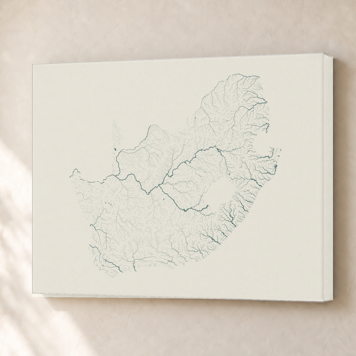 Beautiful Rivers — África do Sul — Natural e luminosa, Canvas · 45 × 60 cm, Sem margem