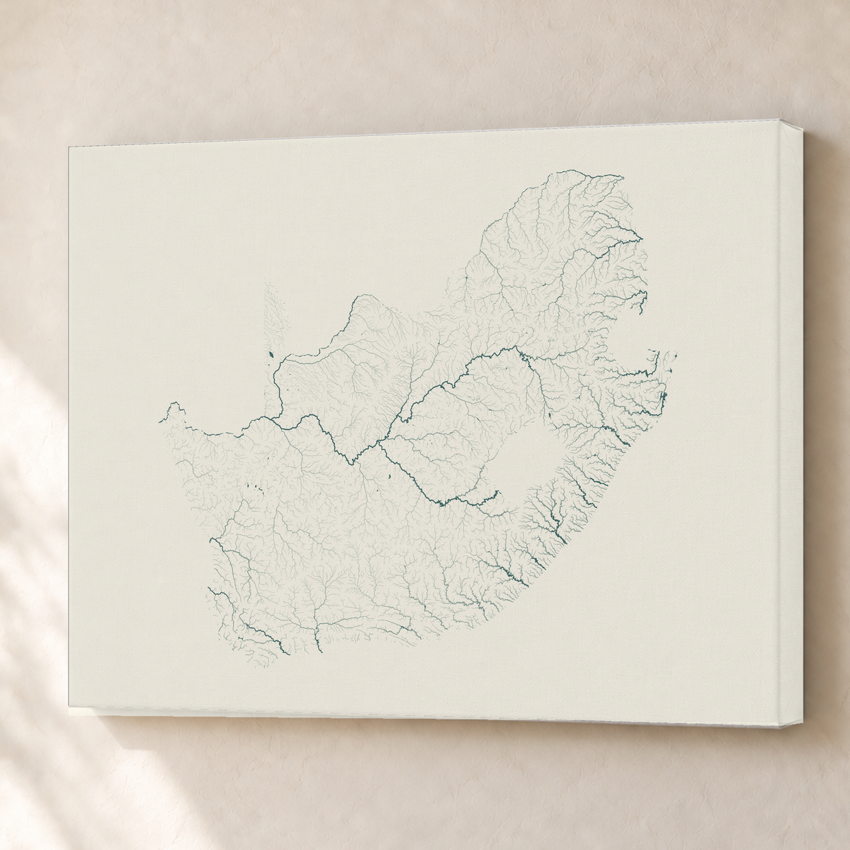 Beautiful Rivers — África do Sul — Natural e luminosa, Canvas · 60 × 80 cm, Sem margem
