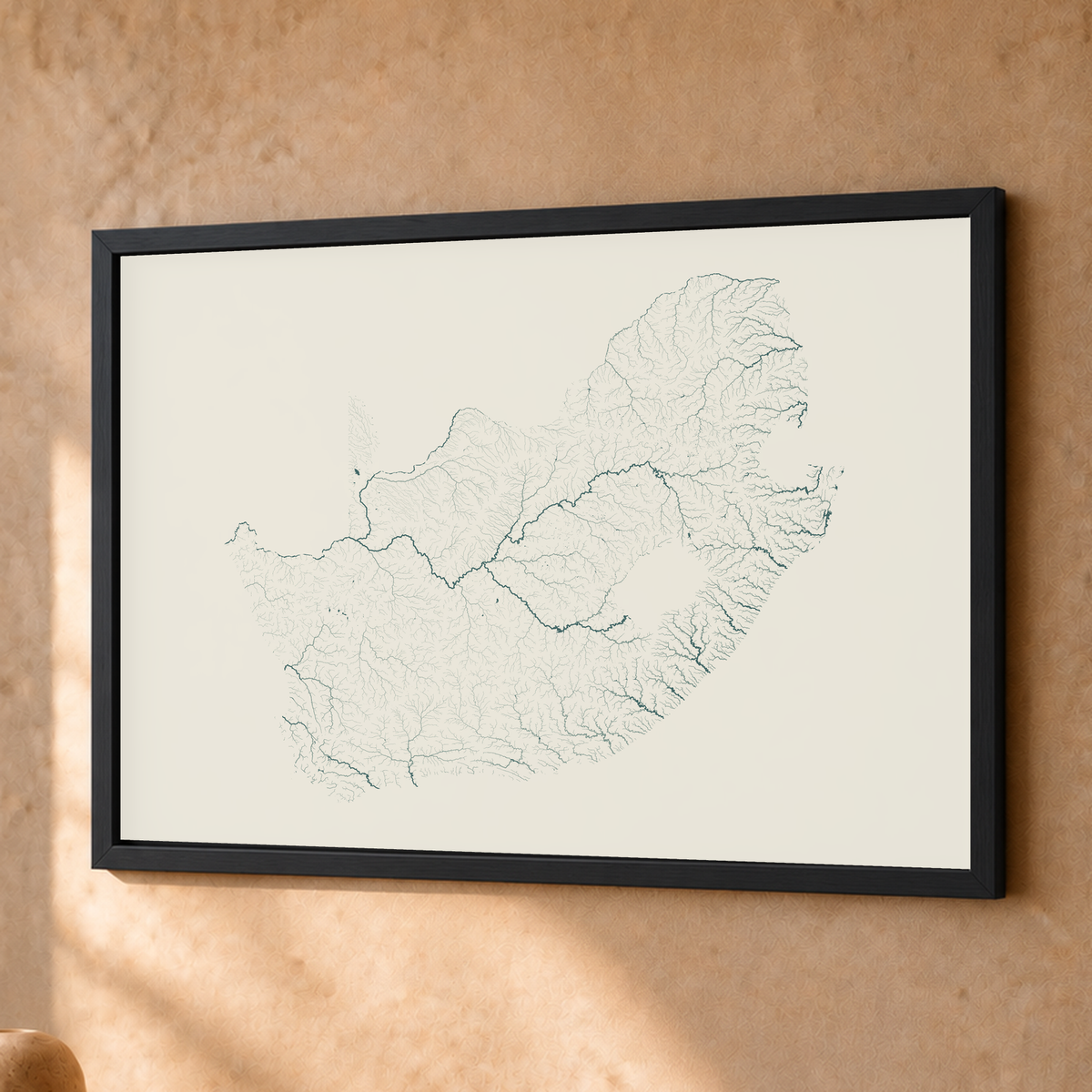 Beautiful Rivers — África do Sul — Natural e luminosa, Fine art emoldurado · 30 × 40 cm, Preto · Sem margem