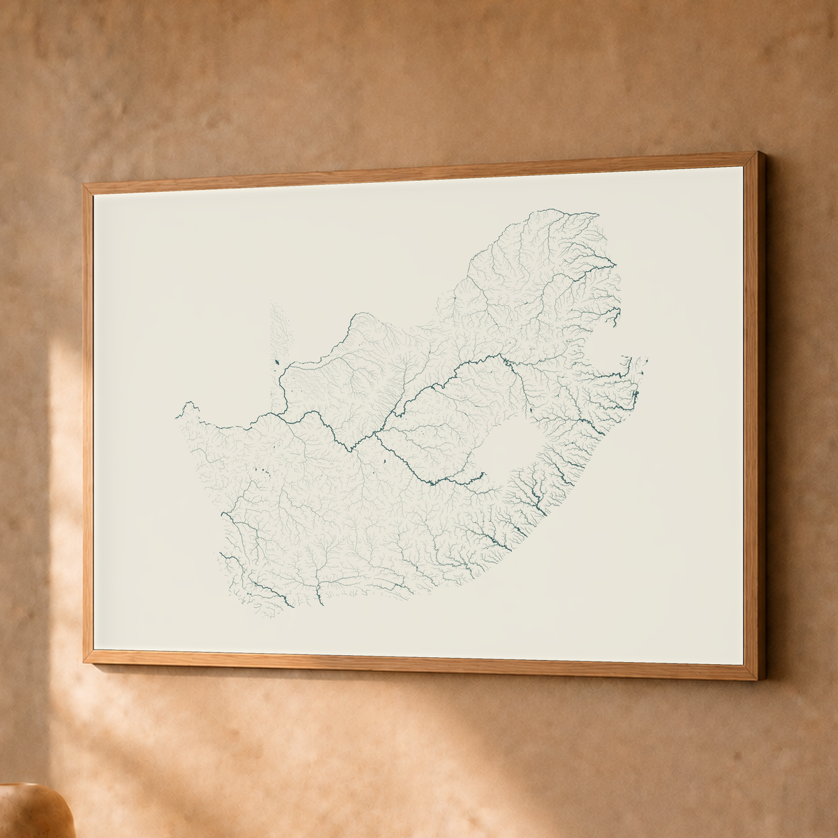 Beautiful Rivers — África do Sul — Natural e luminosa, Fine art emoldurado · 30 × 40 cm, Natural · Sem margem