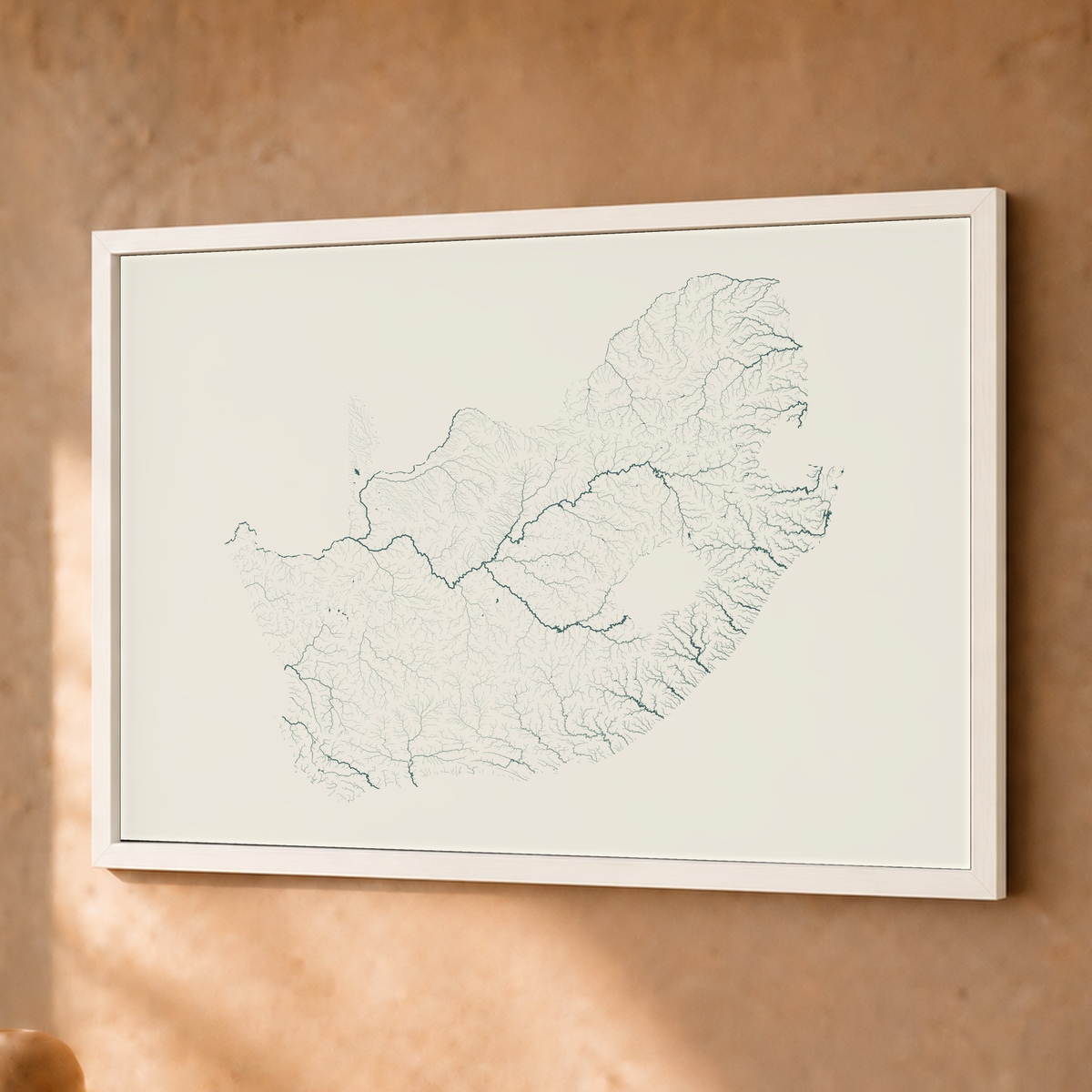 Beautiful Rivers — África do Sul — Natural e luminosa, Fine art emoldurado · 30 × 40 cm, Branco · Sem margem