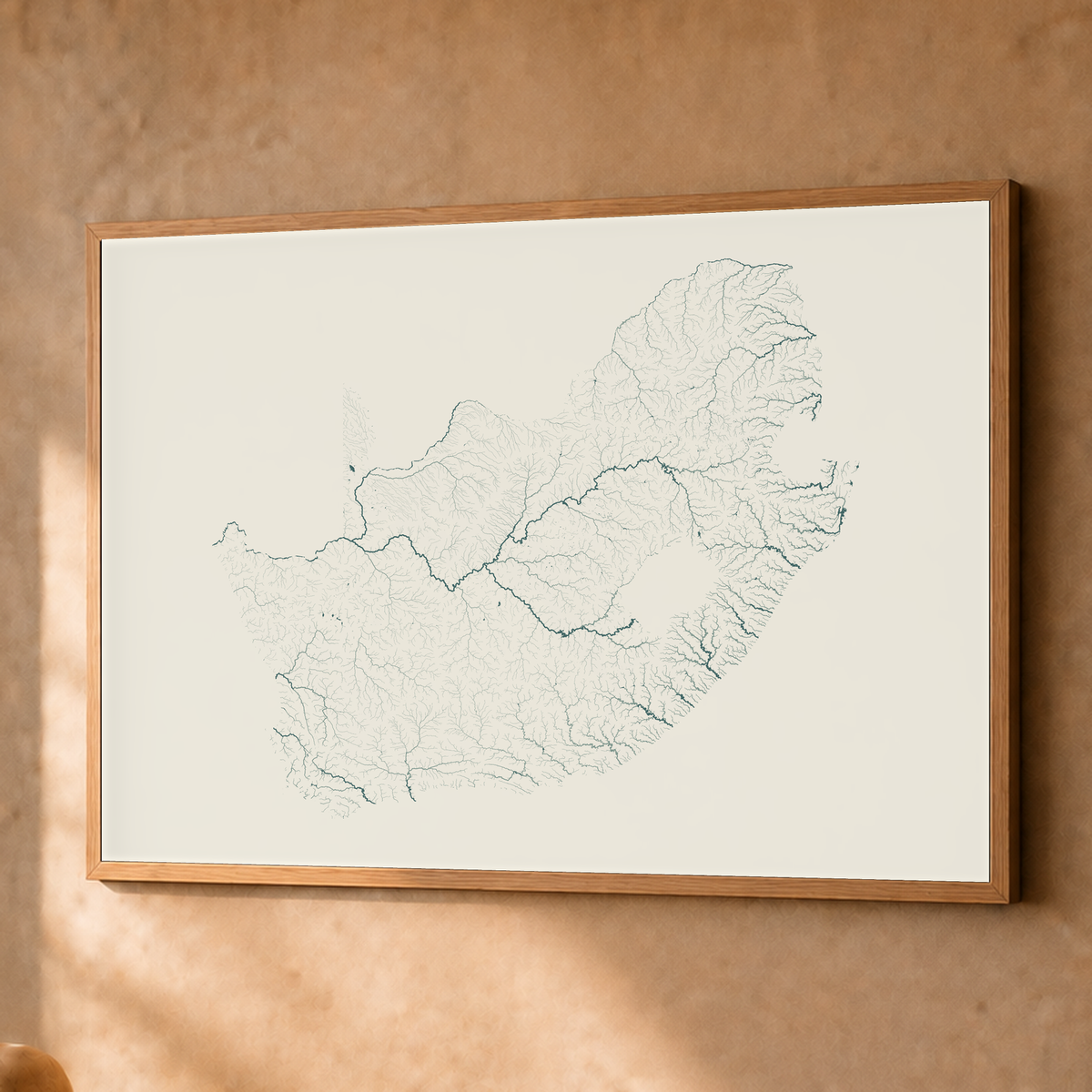 Beautiful Rivers — África do Sul — Natural e luminosa, Fine art emoldurado · 60 × 80 cm, Natural · Sem margem