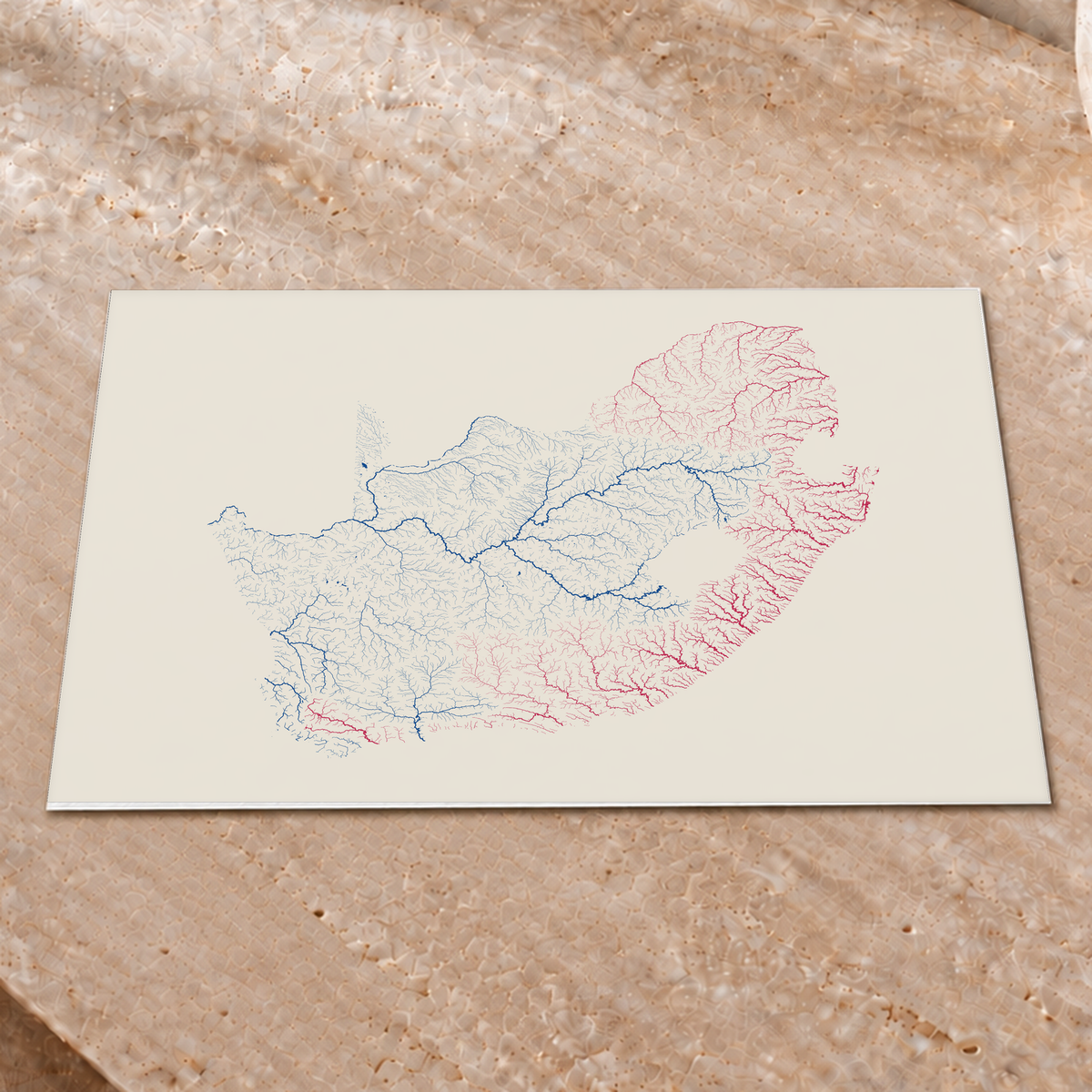 Beautiful Rivers — África do Sul — Risografia, Impressão fine art · 30 × 40 cm, Sem margem