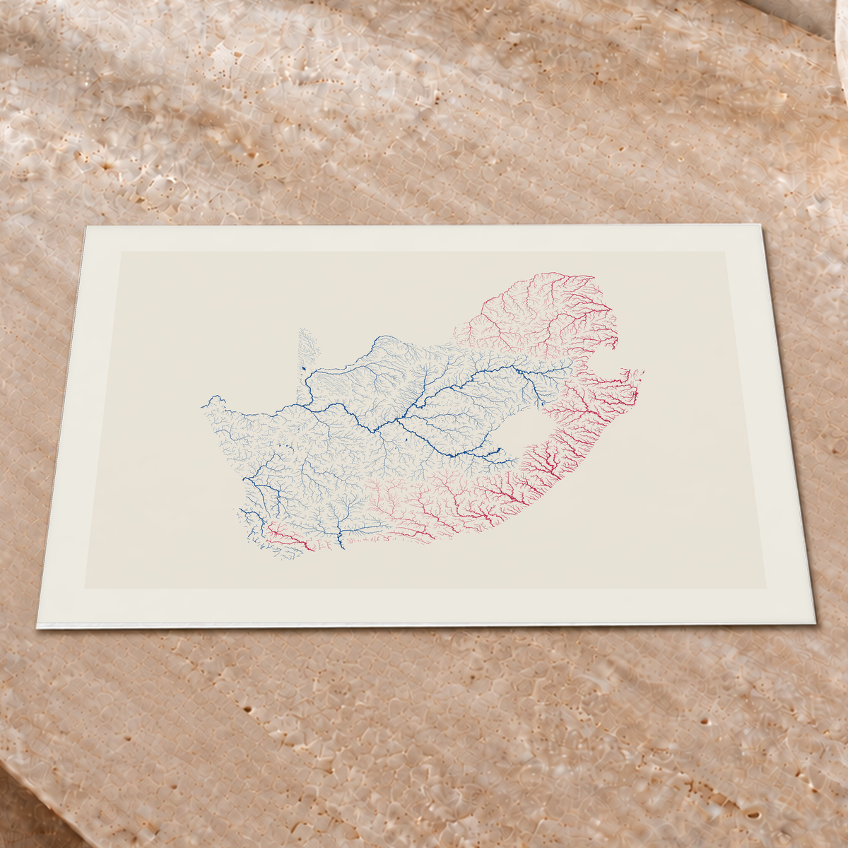 Beautiful Rivers — África do Sul — Risografia, Impressão fine art · 30 × 40 cm, Margem branca