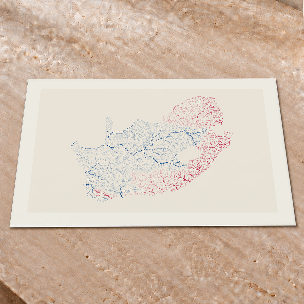 Beautiful Rivers — África do Sul — Risografia, Impressão fine art · 45 × 60 cm, Margem branca