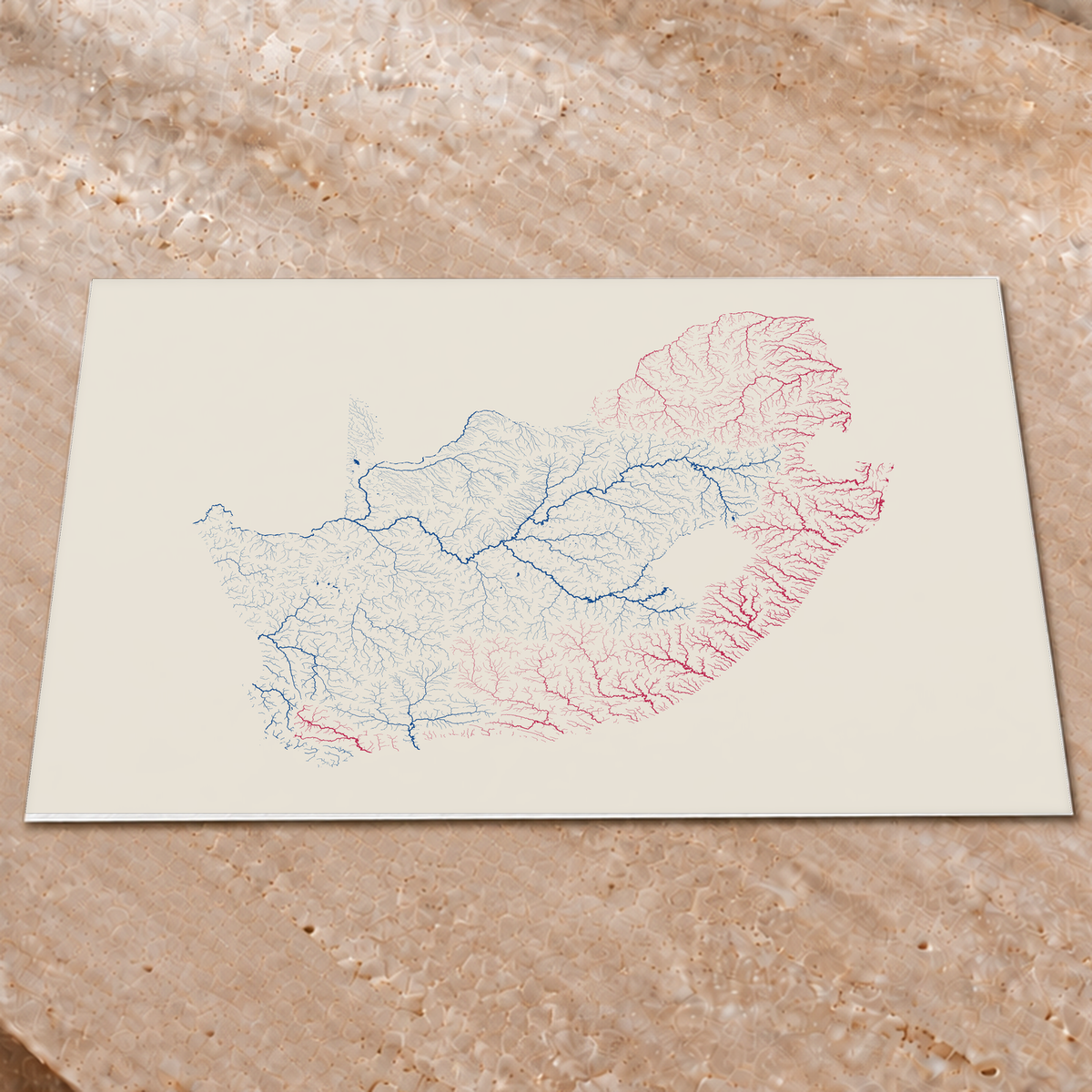 Beautiful Rivers — África do Sul — Risografia, Impressão fine art · 60 × 80 cm, Sem margem