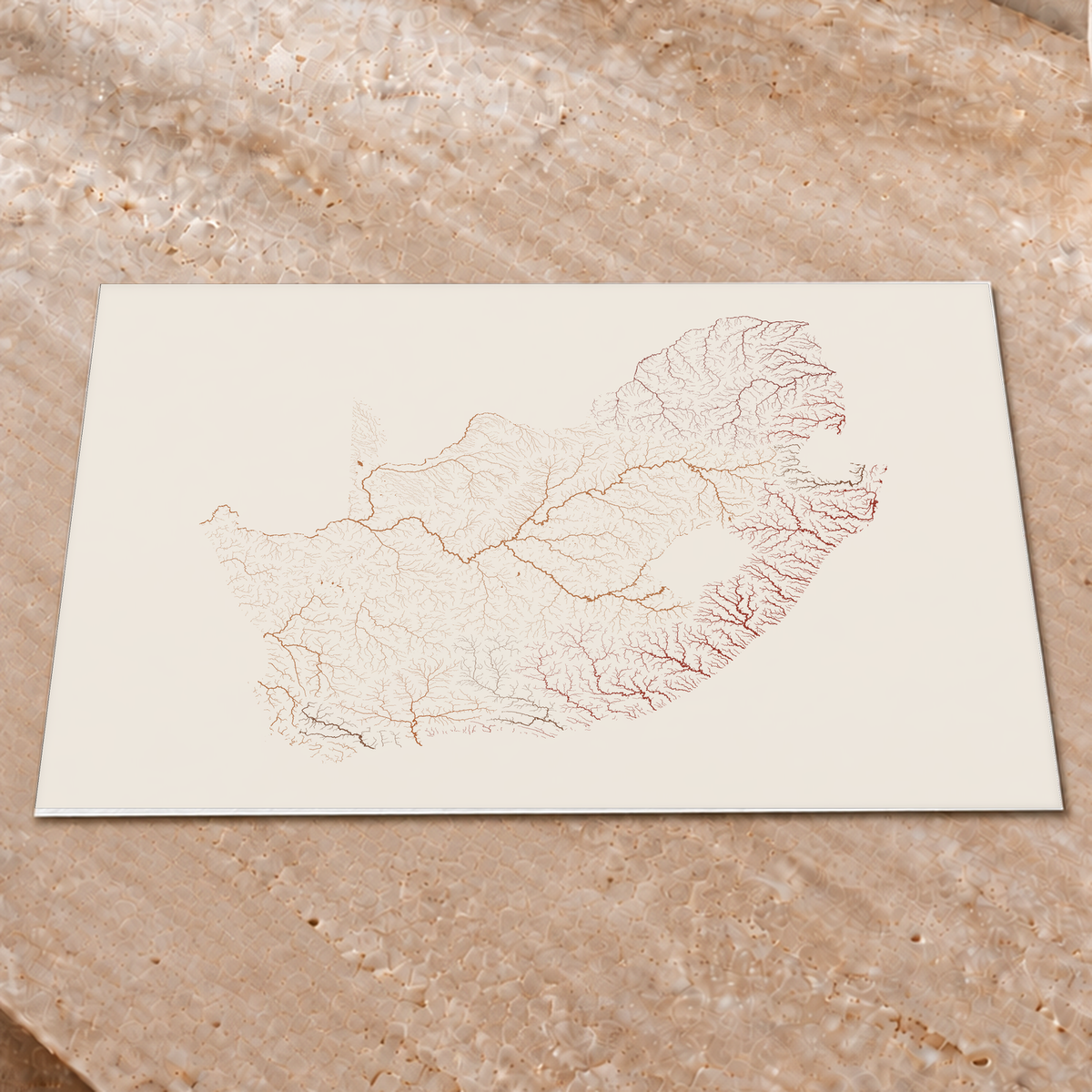 Beautiful Rivers — África do Sul — Terracota e areia, Impressão fine art · 45 × 60 cm, Sem margem
